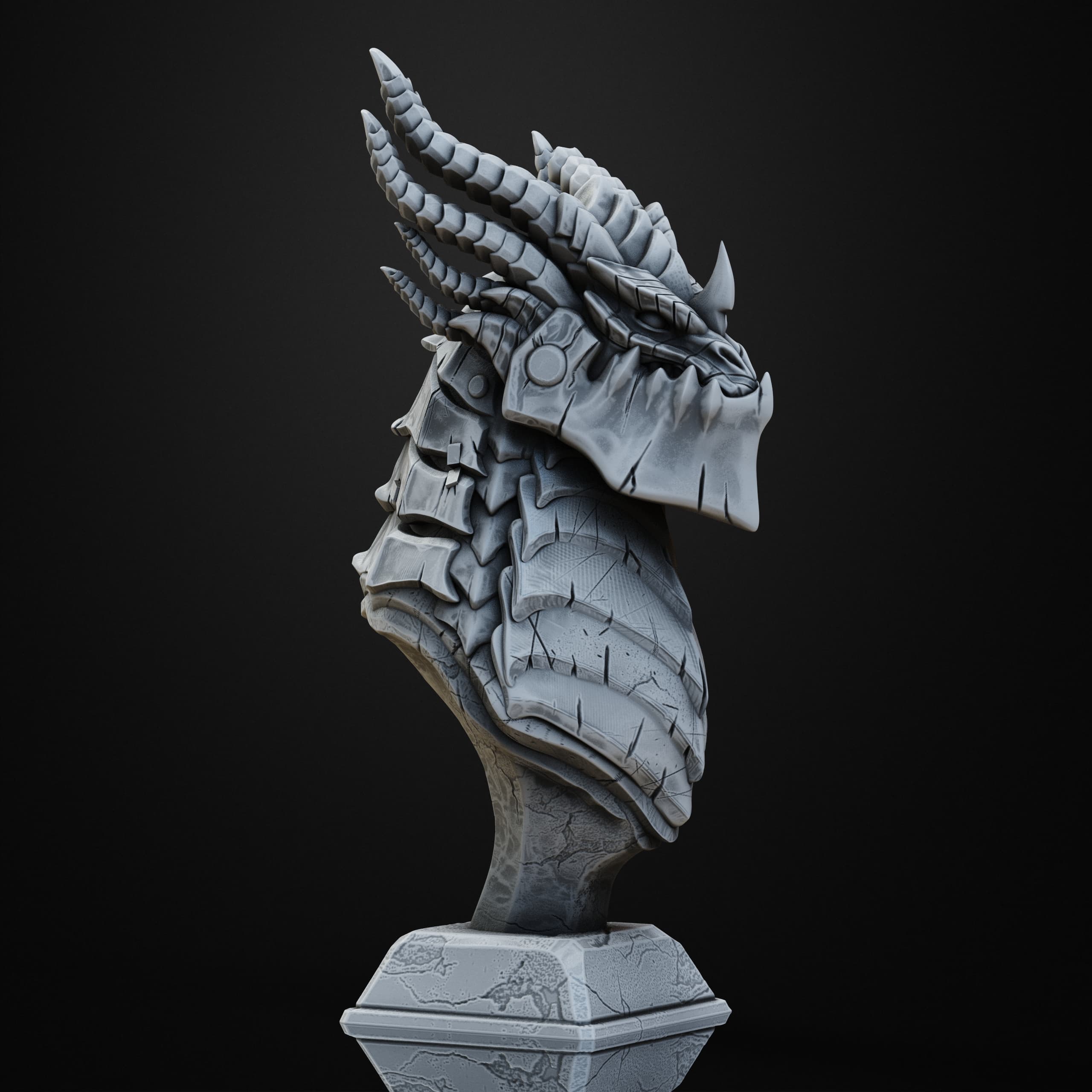 Deathwing Bust (Pre-Supported) 3d model