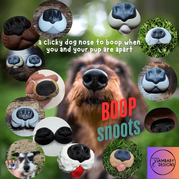 Boop Snoots Dog Nose Clicker Fidgets and Keychains 3d model