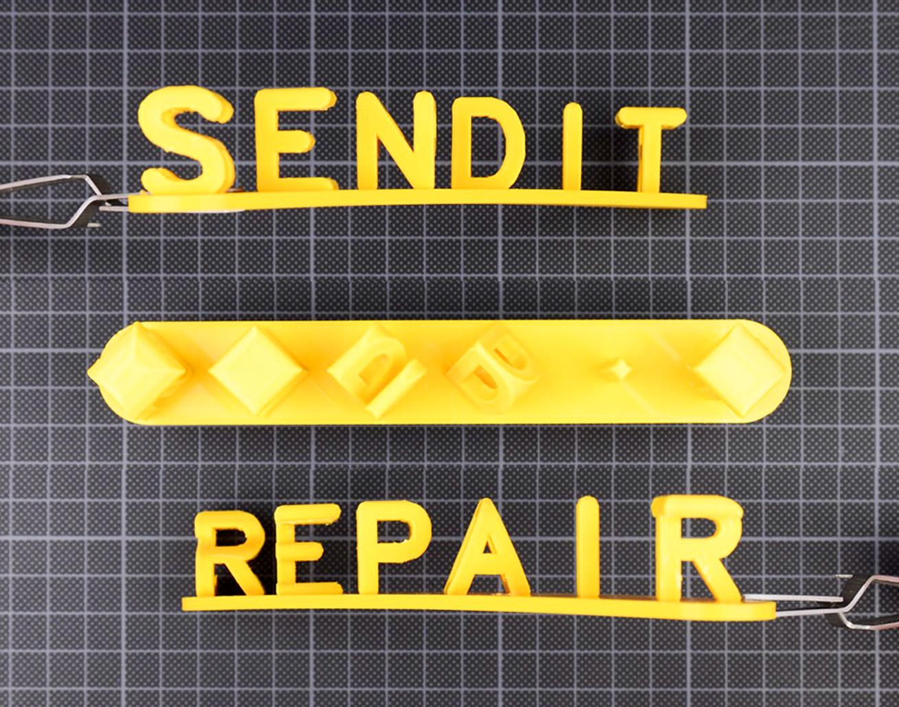 FPV illusion text SENDIT - REPAIR workbench ornament (muteFPV) 3d model