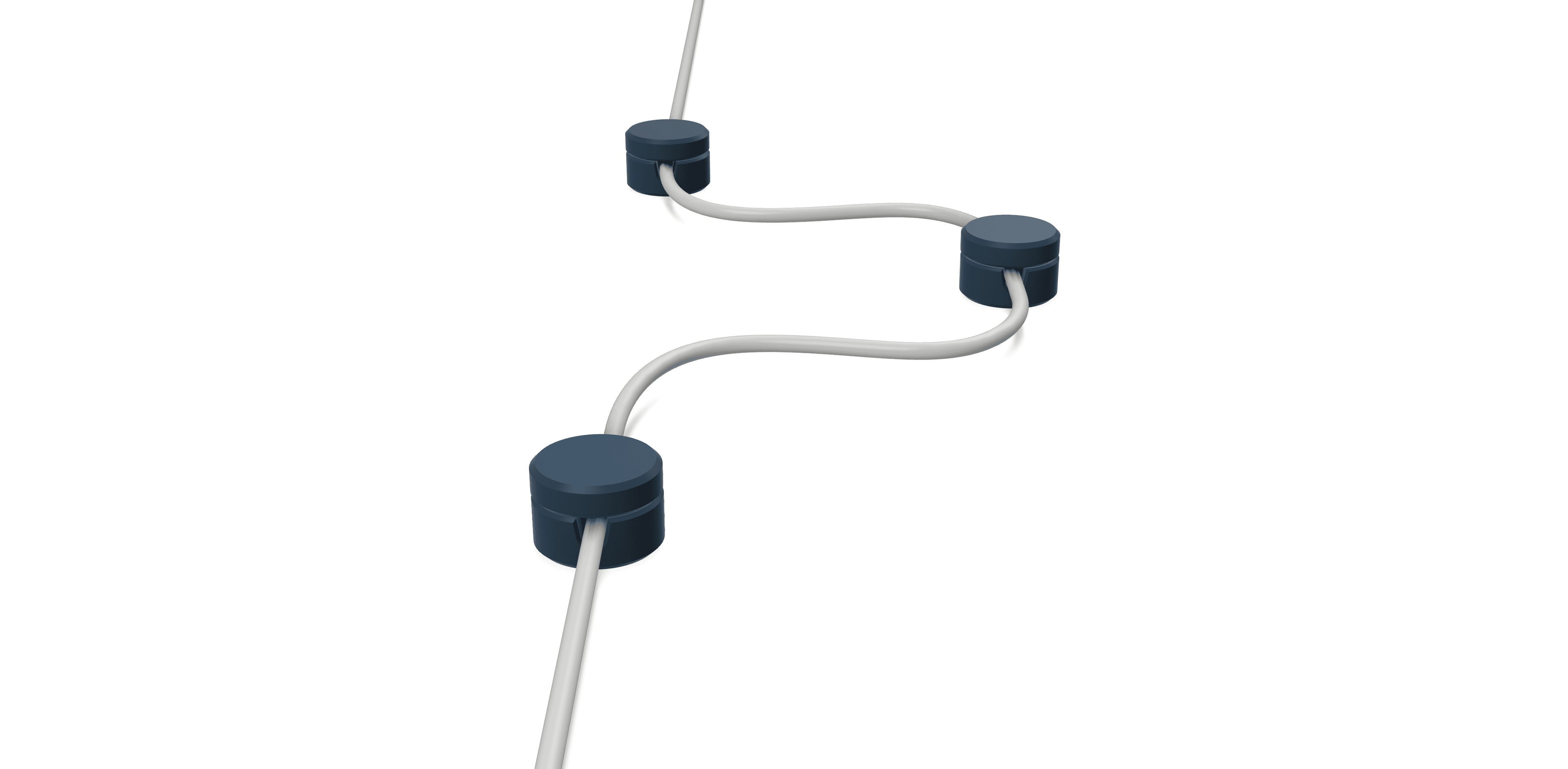 Aesthetic Surface-Mounted Cord Stays for Cable Management 3d model
