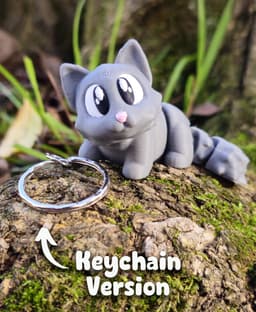 Kara the Cat - Flexi Fidget Cat - 3DPAW 3d model