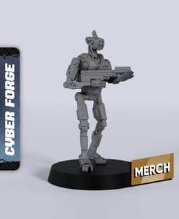 Police Droids - With Free Cyberpunk - Sci-Fi Gift Ideas for RPG and Wargamers 3d model