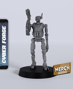 Police Droids - With Free Cyberpunk - Sci-Fi Gift Ideas for RPG and Wargamers 3d model