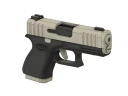 Glock Fidget Keychain – Slide-Action Toy 3d model
