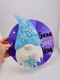 Magnetic Snowflake Hat For Modular Gnome Sign 3d model