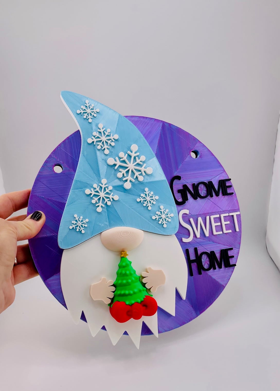 Magnetic Snowflake Hat For Modular Gnome Sign 3d model