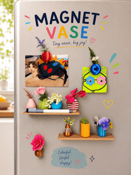 Tiny Magnet Vase Set 3d model
