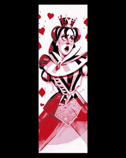Fanart Set of Bookmarks - The evil villain Queen of Hearts from Alice in Wonderland 3d model