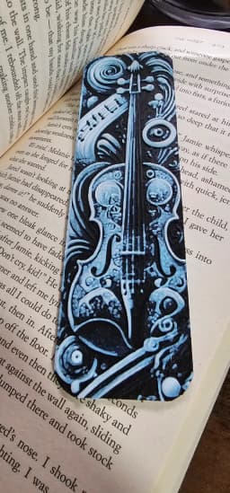 "Ethereal Violin" 3D Printed Bookmark β Hue Forge Multi-Color Design 3d model