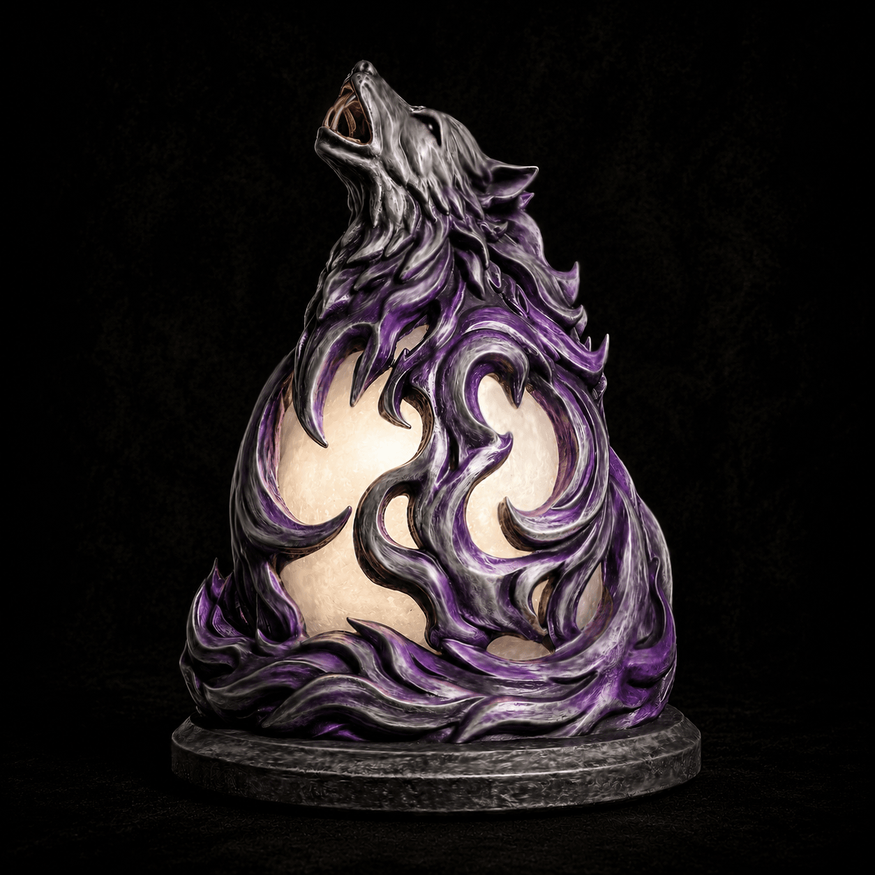 Gothic Wolf Orb Lamp 3d model