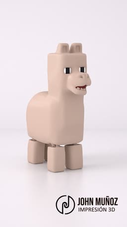 Llama minecraft keychain figure 3d model
