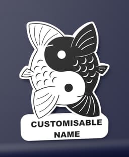 Fish Yin-Yang - LED Strip compatible 3d model