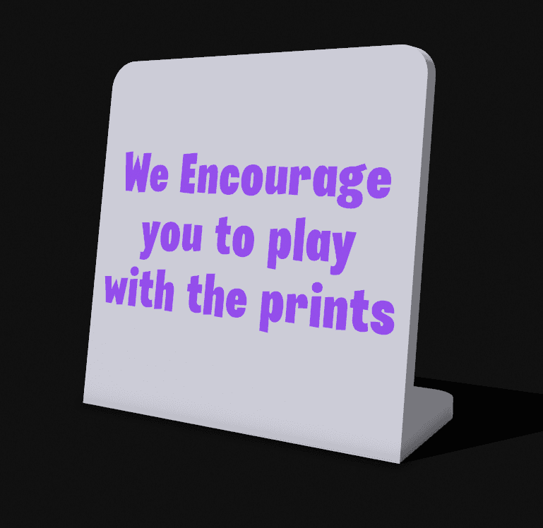 Encourage to play Sign 3d model