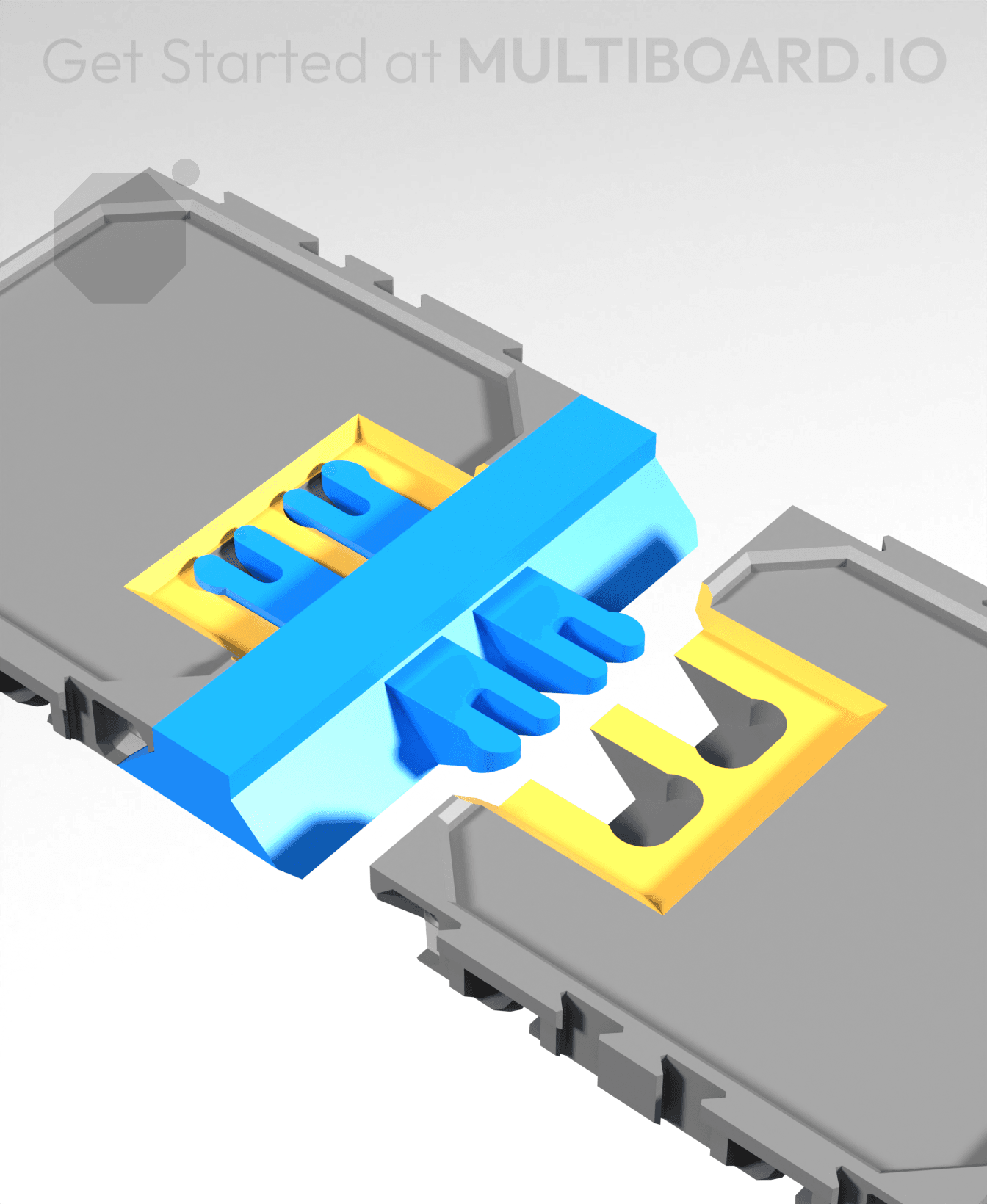 1 CU - Side - Drawer Base-To-Base Connector 3d model