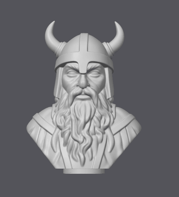viking bust led light 3d model
