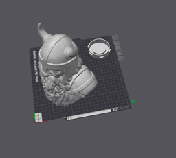 viking bust led light 3d model