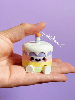 Cute Articulated & Clicker Layer Cake | Print-in-place | Support-free 3d model