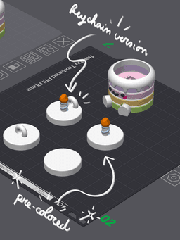 Cute Articulated & Clicker Layer Cake | Print-in-place | Support-free 3d model