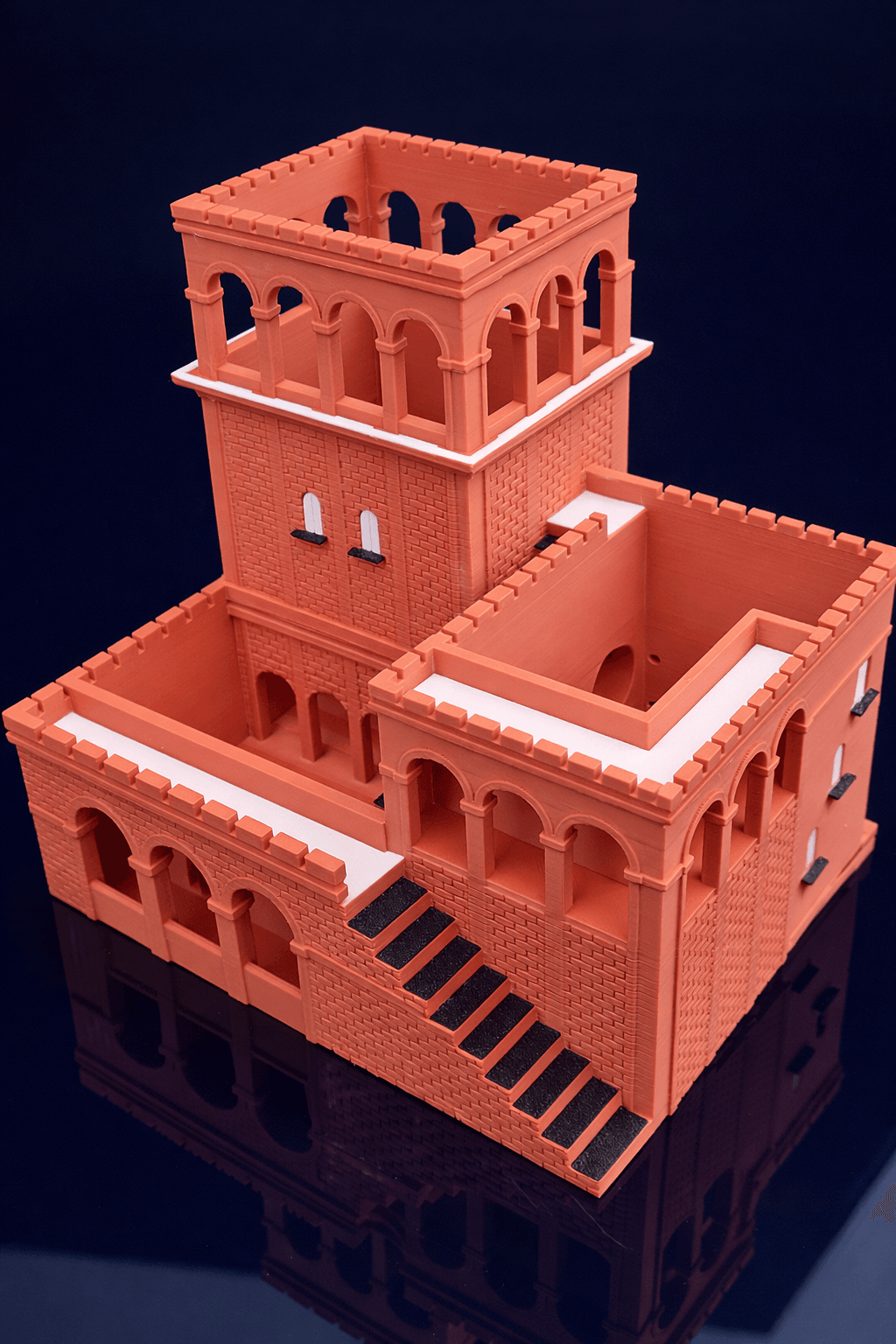 Neo-Roman Self Watering Planter with Drip Pool 3d model