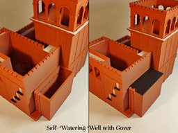 Neo-Roman Self Watering Planter with Drip Pool 3d model