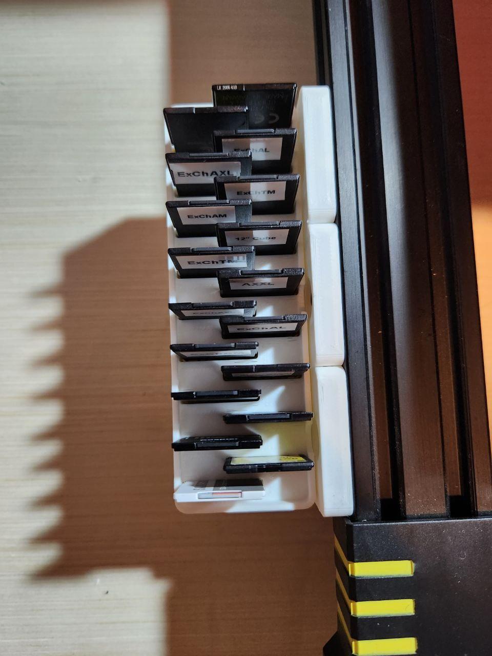 Gridfinity SD Card Holder, 18 slot, 3x1 3d model