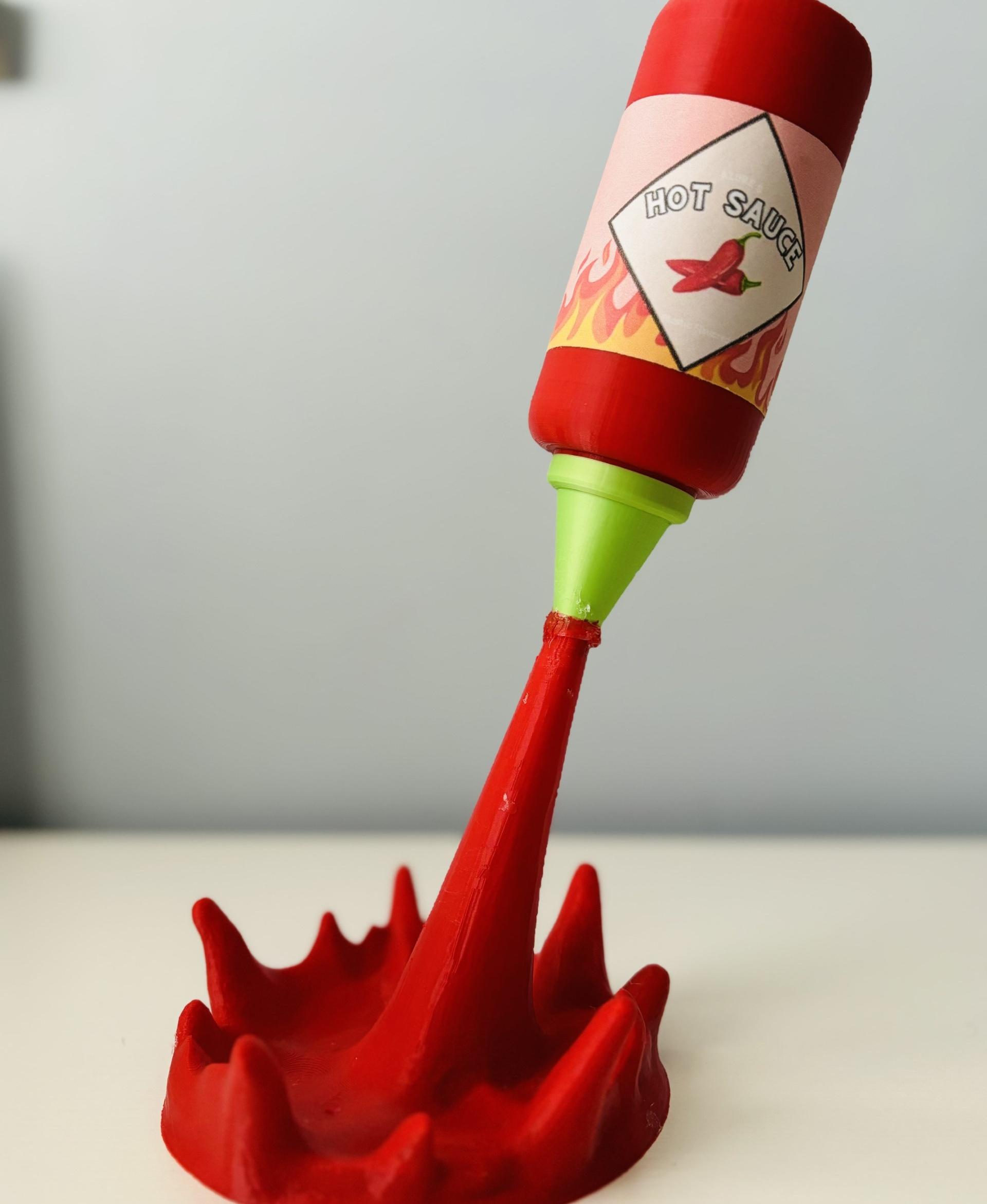 Hot Sauce Spill (With Label) 3d model