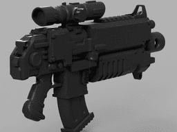 Bolter Rifle SpaceMarine 2 1:1 Replica Cosplay 3d model
