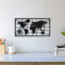 World Map Wall Art 3d model