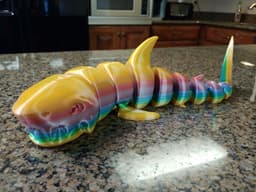 Curled Articulated Shark 3d model