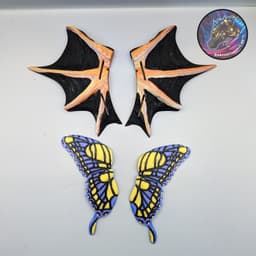 butterfly and dragon headset accessories 3d model