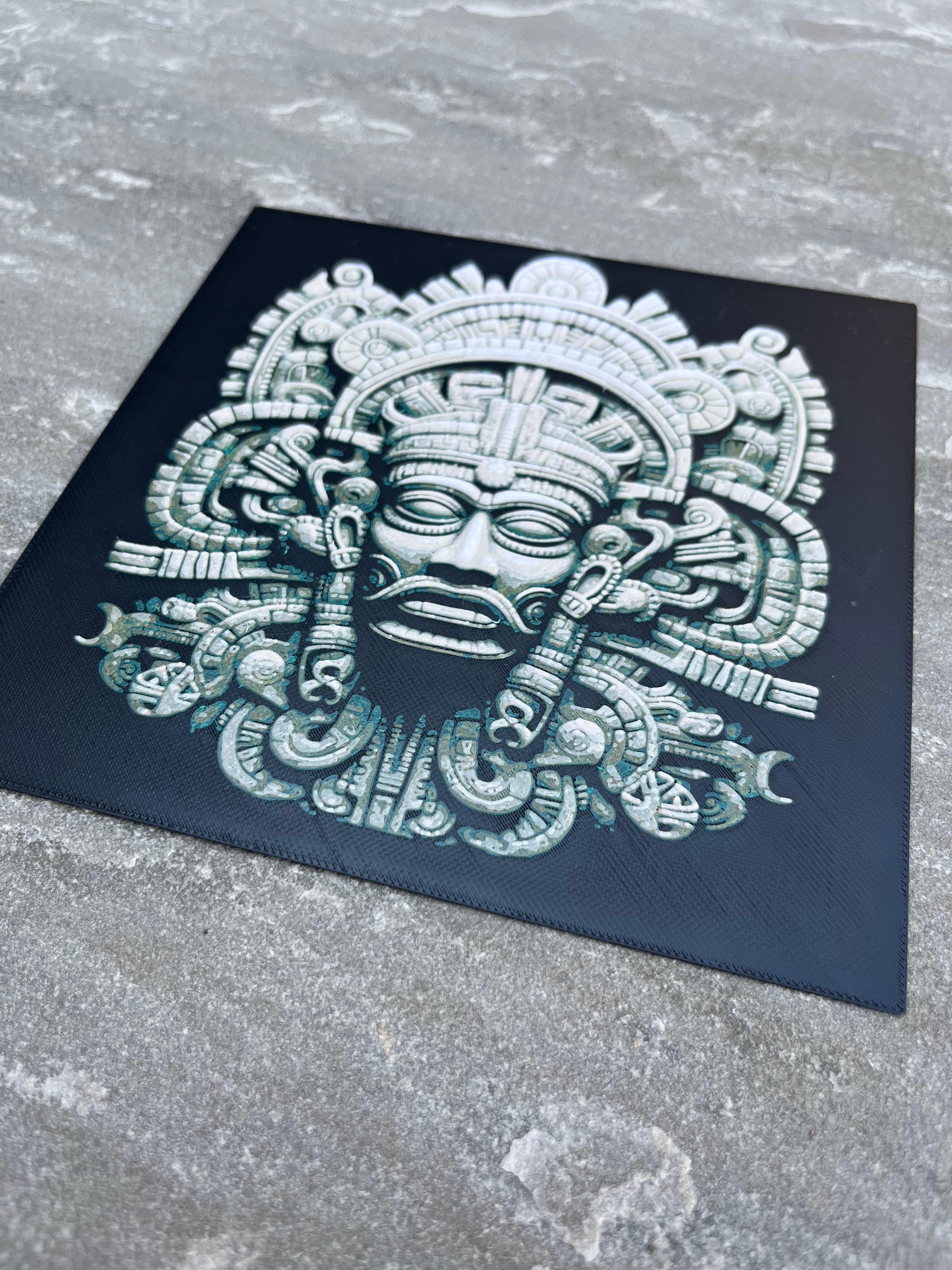 Aztec Style Carving (Filament Painting) 3d model