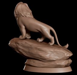 Mufasa Lion King Sculpture 3d model