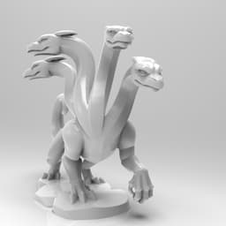 Mystical Hydra Minimalist Sculpture 3d model