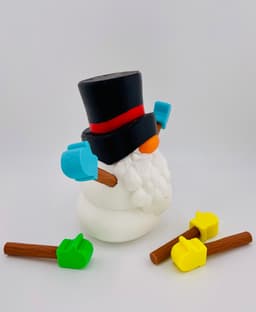 Snowman Gnome Set 3d model