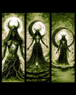 The spells cast by the Moon Witch at Night - Set of bookmarks 3d model