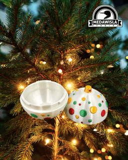 3D Printable Christmas Ornament with Decorative Dots 3d model