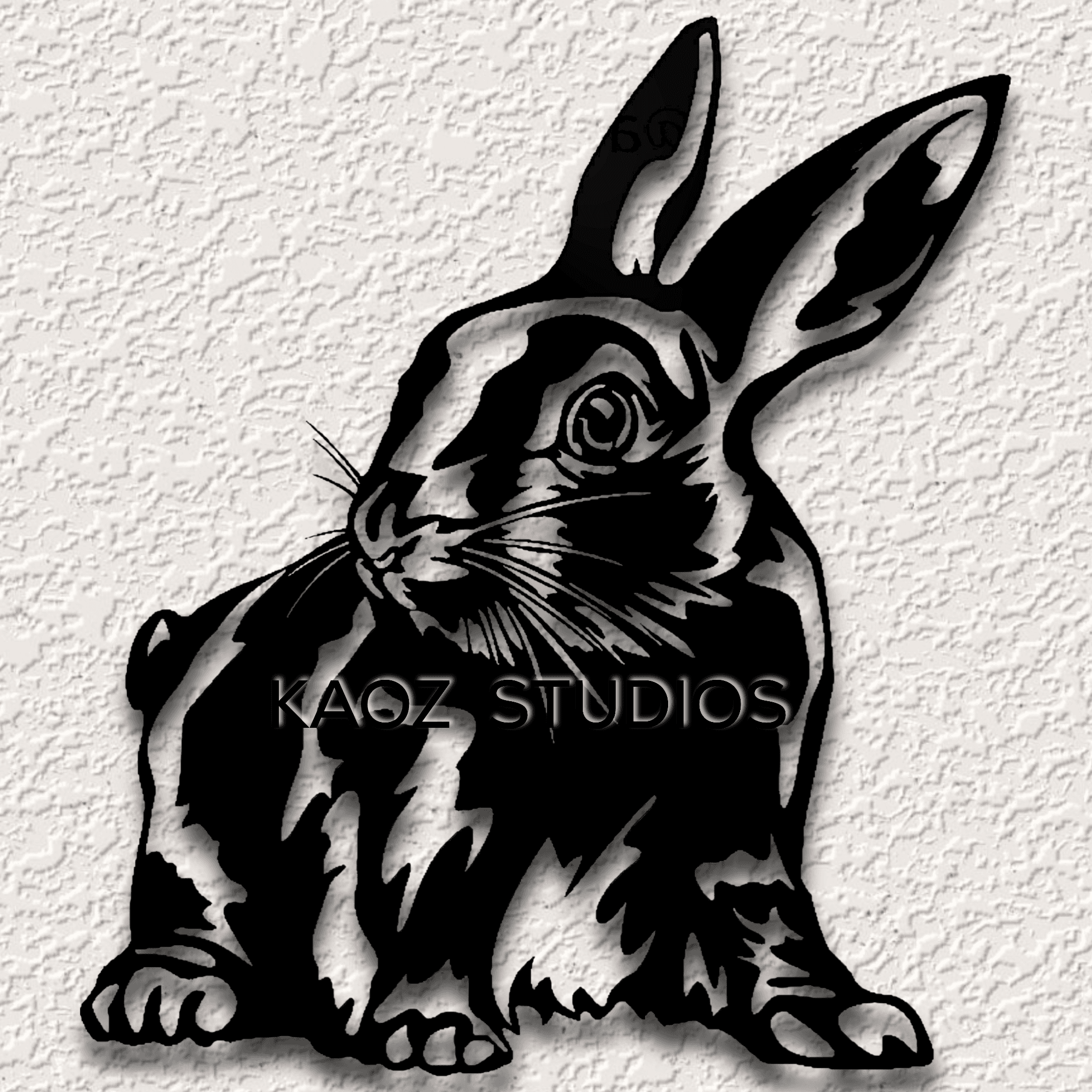 bunny wall art rabbit wall decor easter decoration farmhouse ranch 3d model