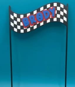 Racecar Flag - Cake Topper 3d model