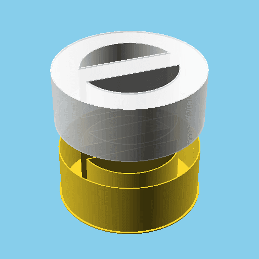 Forbidden sign, nestable box (v1) 3d model
