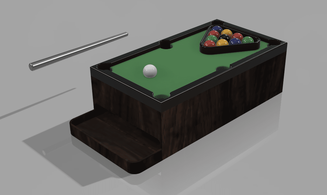 Printable mini pool game! Print in place! 3d model