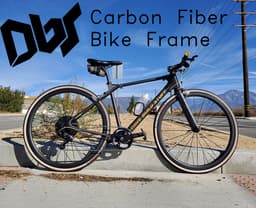 DBS 3D Printed Carbon Fiber Bicycle Frame - Medium 3d model