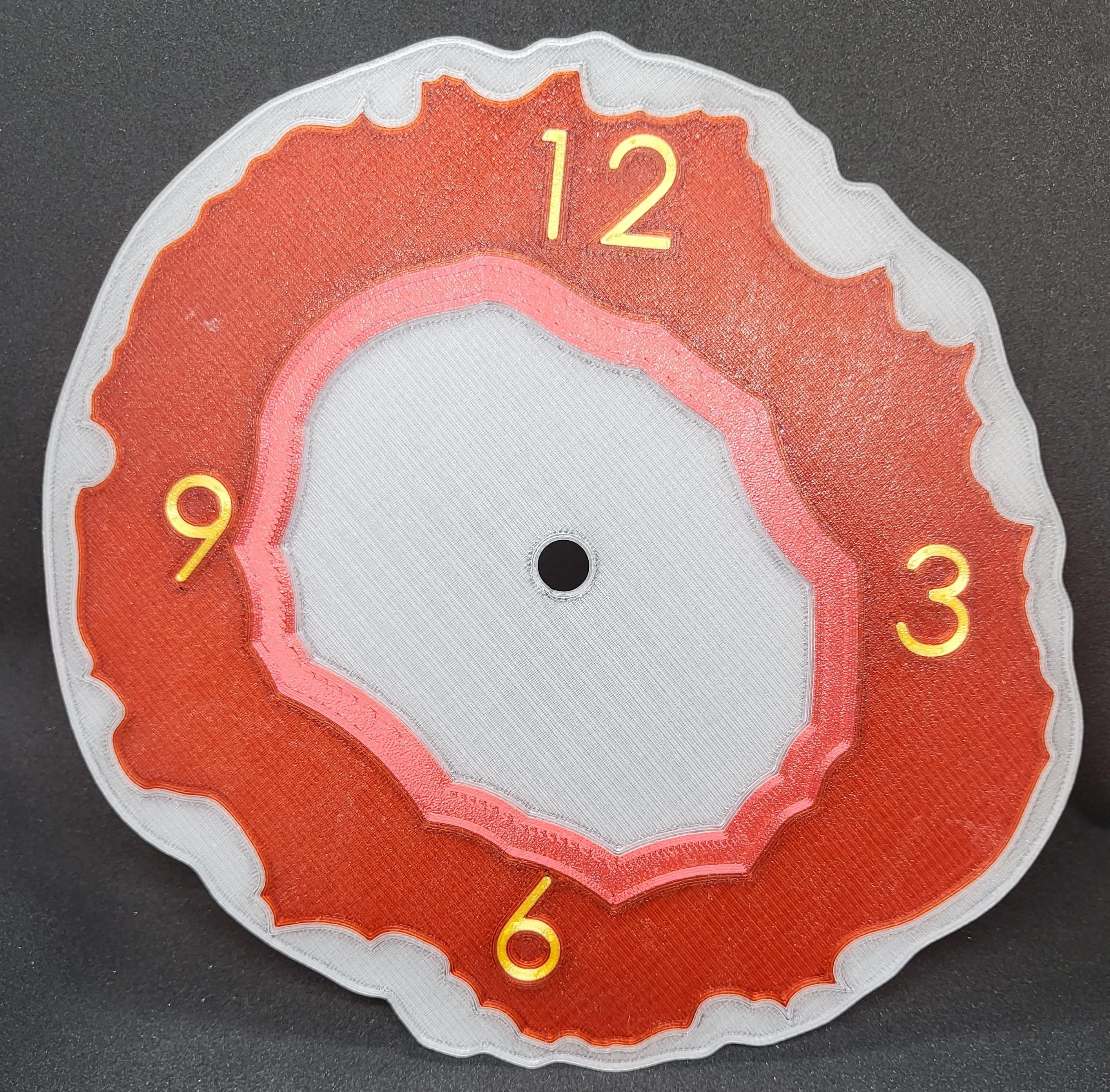 Geode slice clock/ornament 3 - multicolor 3d model