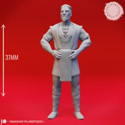 Townsfolk - General Adults - Tabletop Miniature (Pre-Supported) 3d model