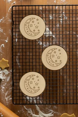 Moon Star Cookie Cutter, Biscuit Cutter 3d model