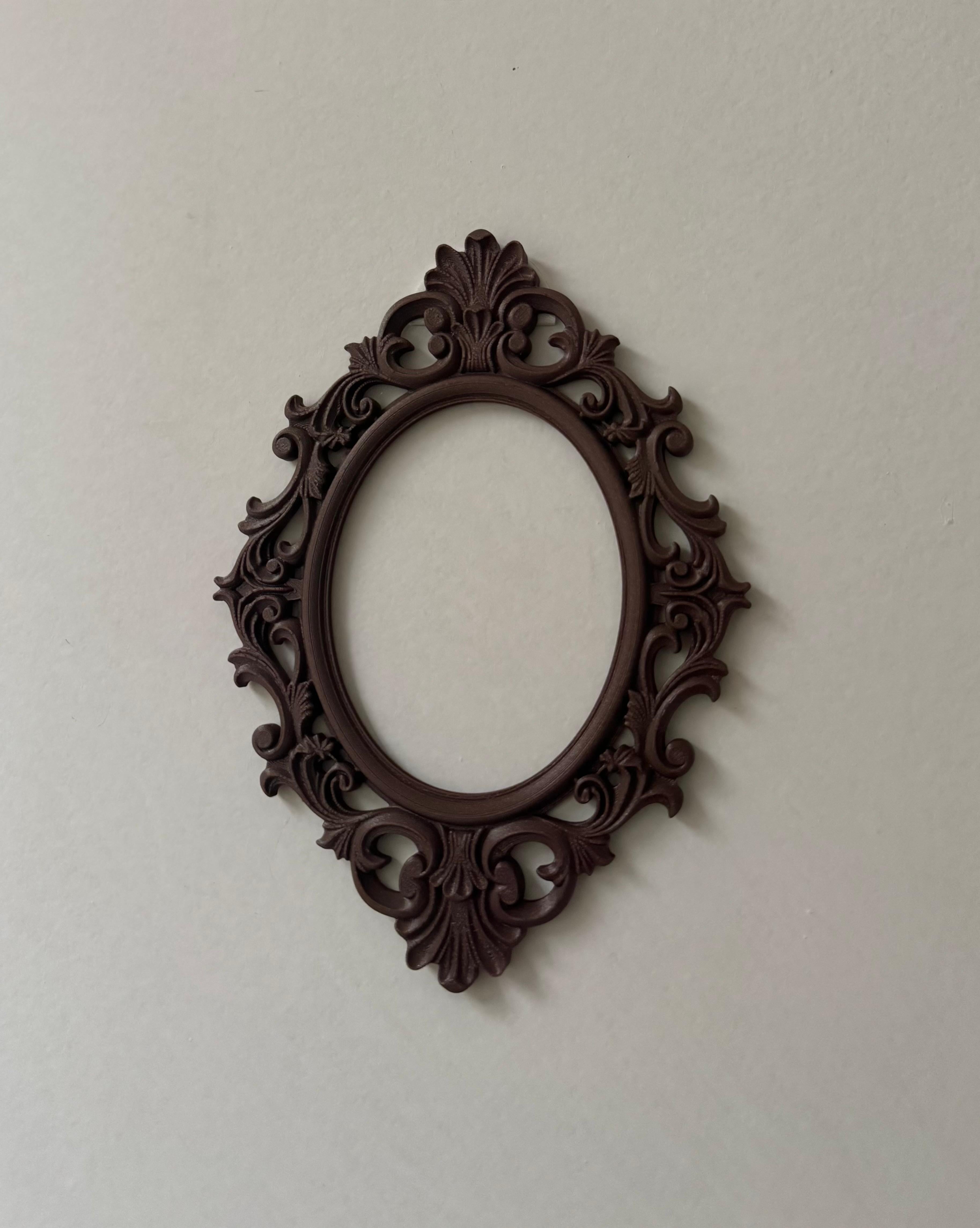 Baroque Ornate Photo Frame with Back Plate 3d model