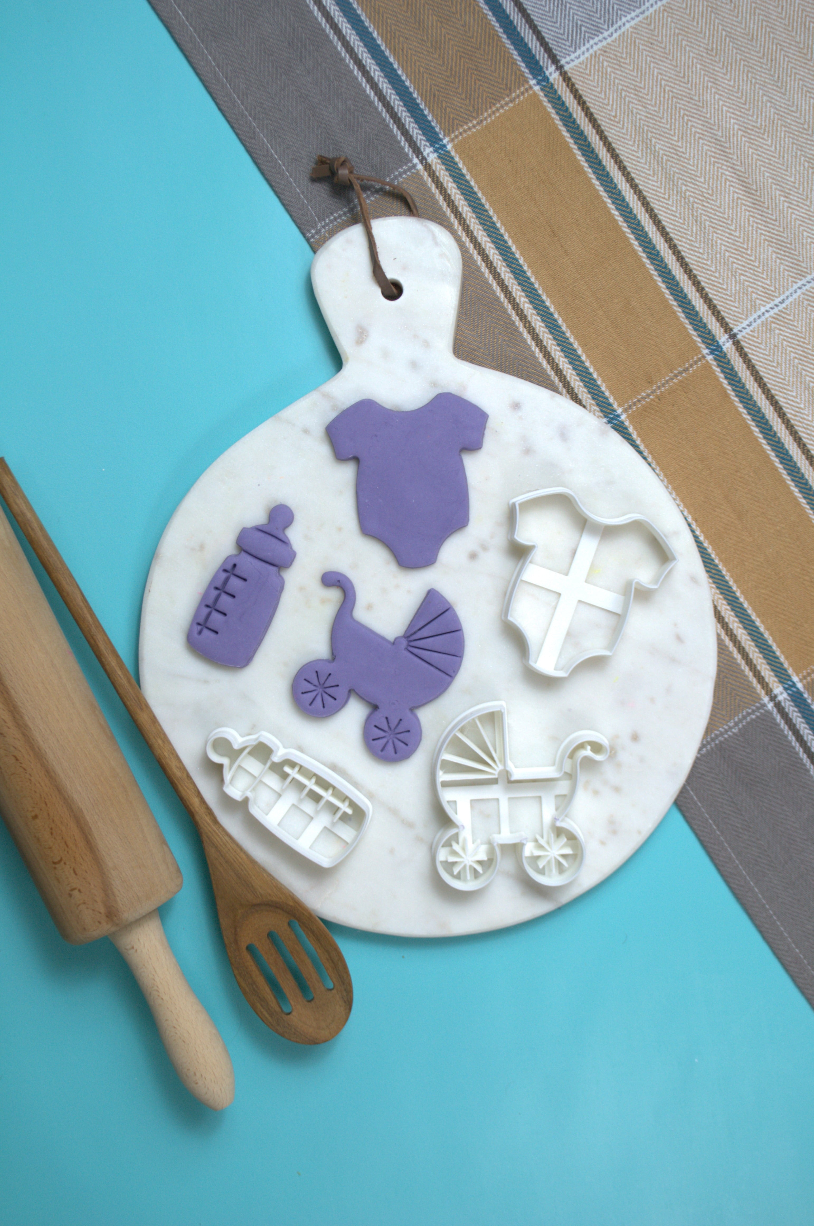 Baby Shower Cookie Cutter Set 3d model