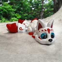 Mini Cryptids - Kitsune - Jersey Devil - Wolpertinger - Articulates Flexis 3d model
