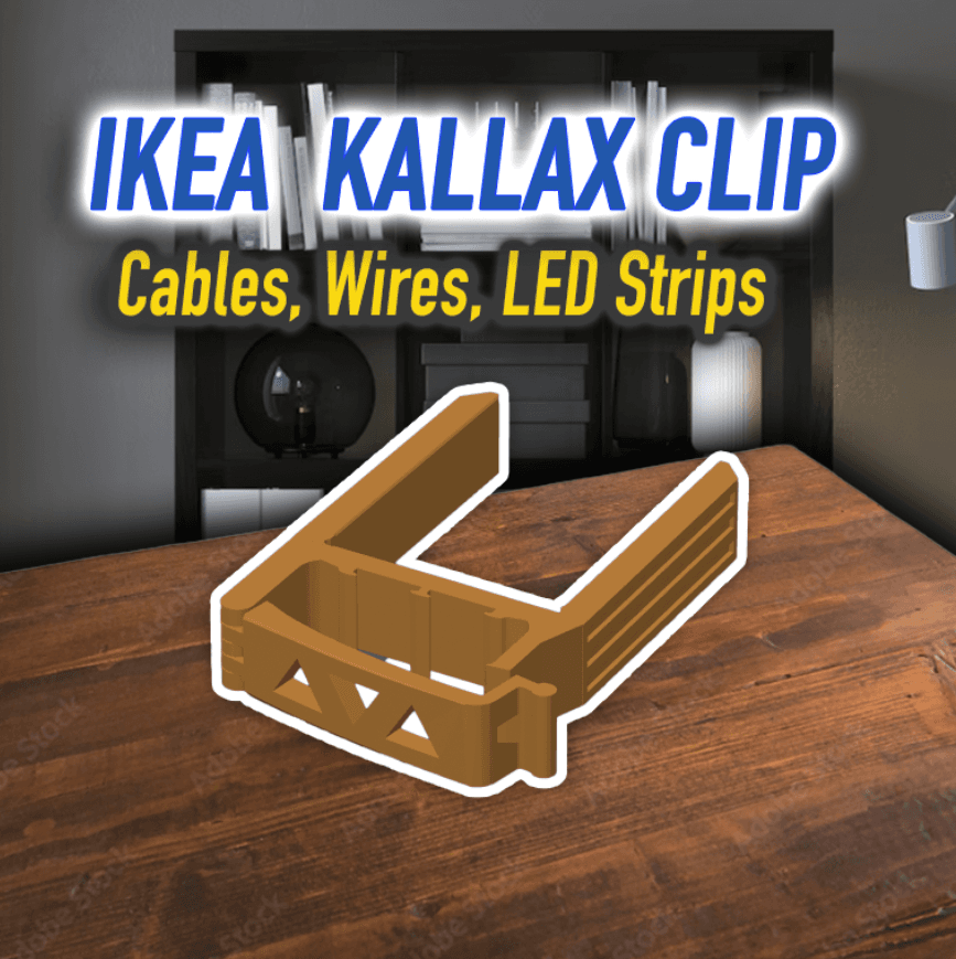 IKEA Kallax Clip - Cables, Wires, LEDs 3d model