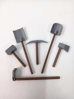 Dummy 13 Tools and Weapons - Easy Dual Color 3d model
