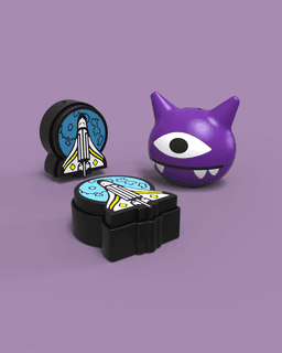 Space Shuttle and Monster Toy Fidget Clicker - Keychain - TLOU 3d model